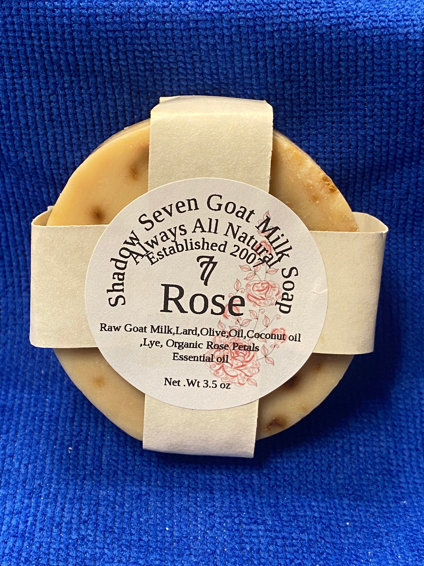 GMS - Rose Scented & Rose Petal Infused Natural Goat Milk Soap Bars.