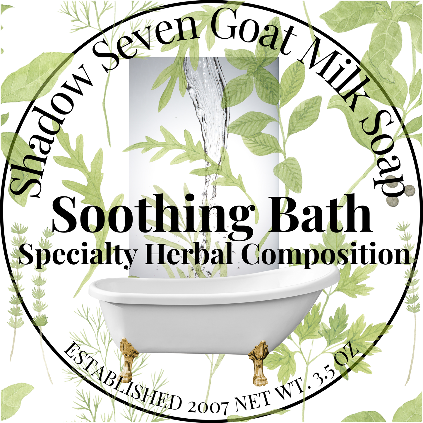 GMS - Soothing Bath, Custom herbal Blend All Natural Goat Milk Soap