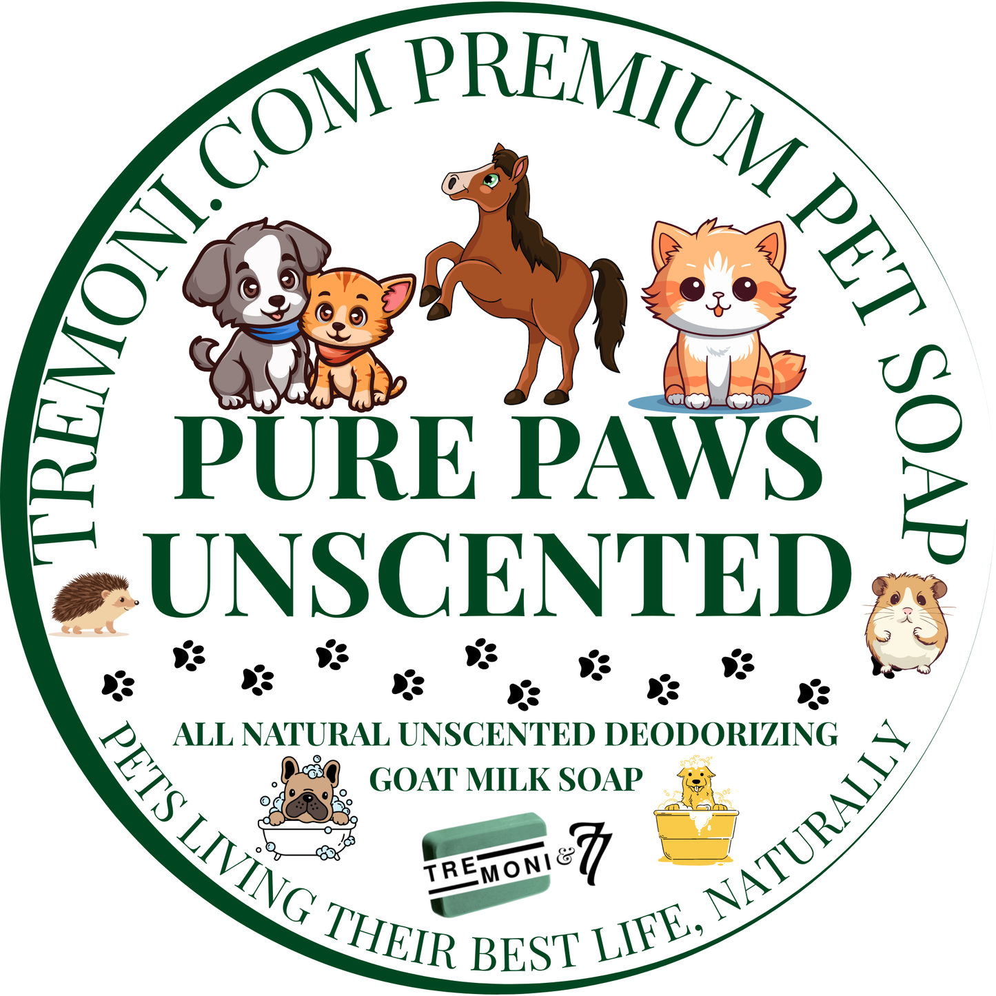 PETS - PURE PAWS - UNSCENTED PET SOAP