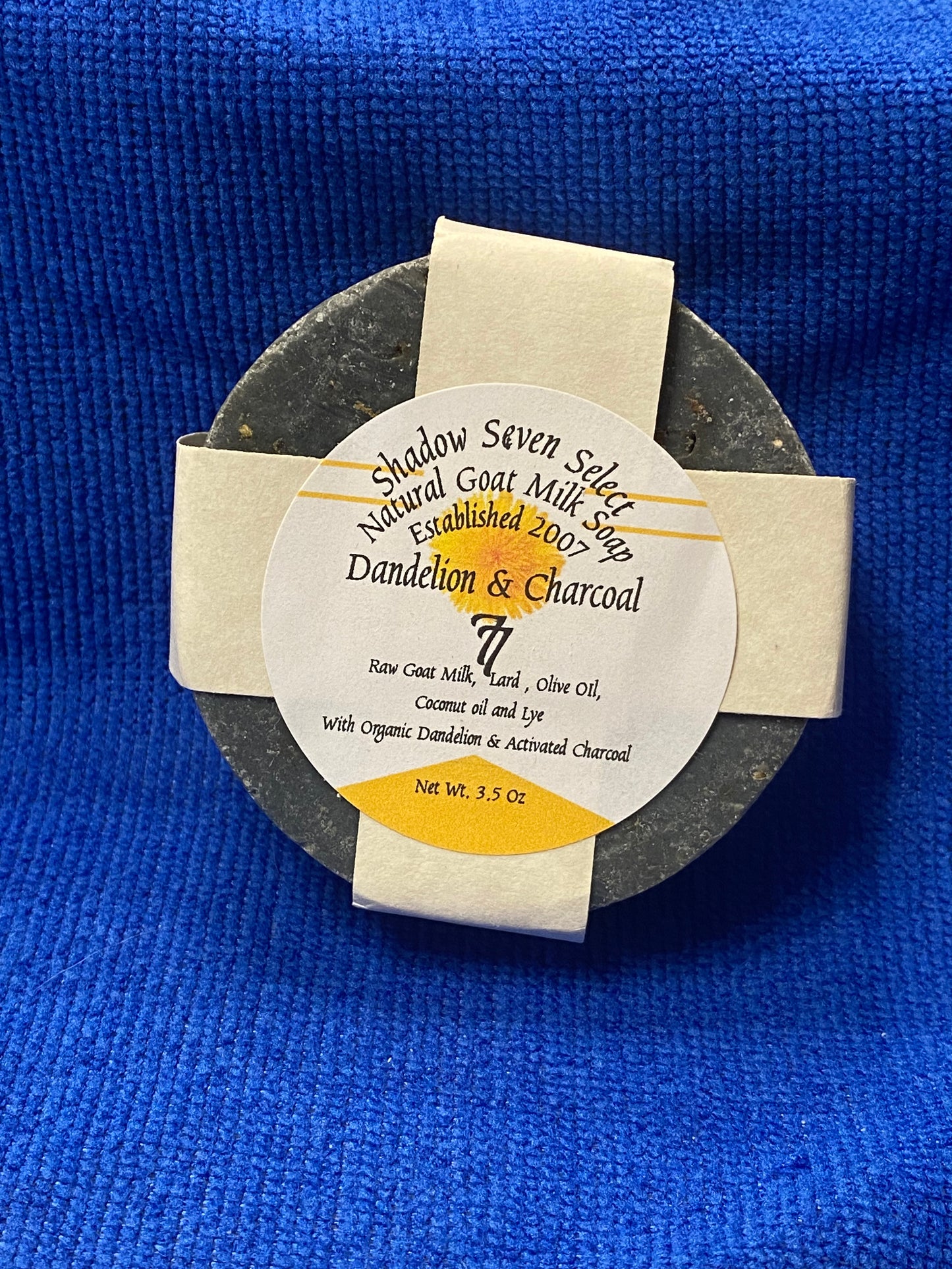 Dandelion & Charcoal Unscented Natural Goat Milk Soap Bar. BOX of 5 BARS!