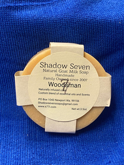 Woodsman, Natural Raw Goat Milk Soap. BOX of 5 BARS!