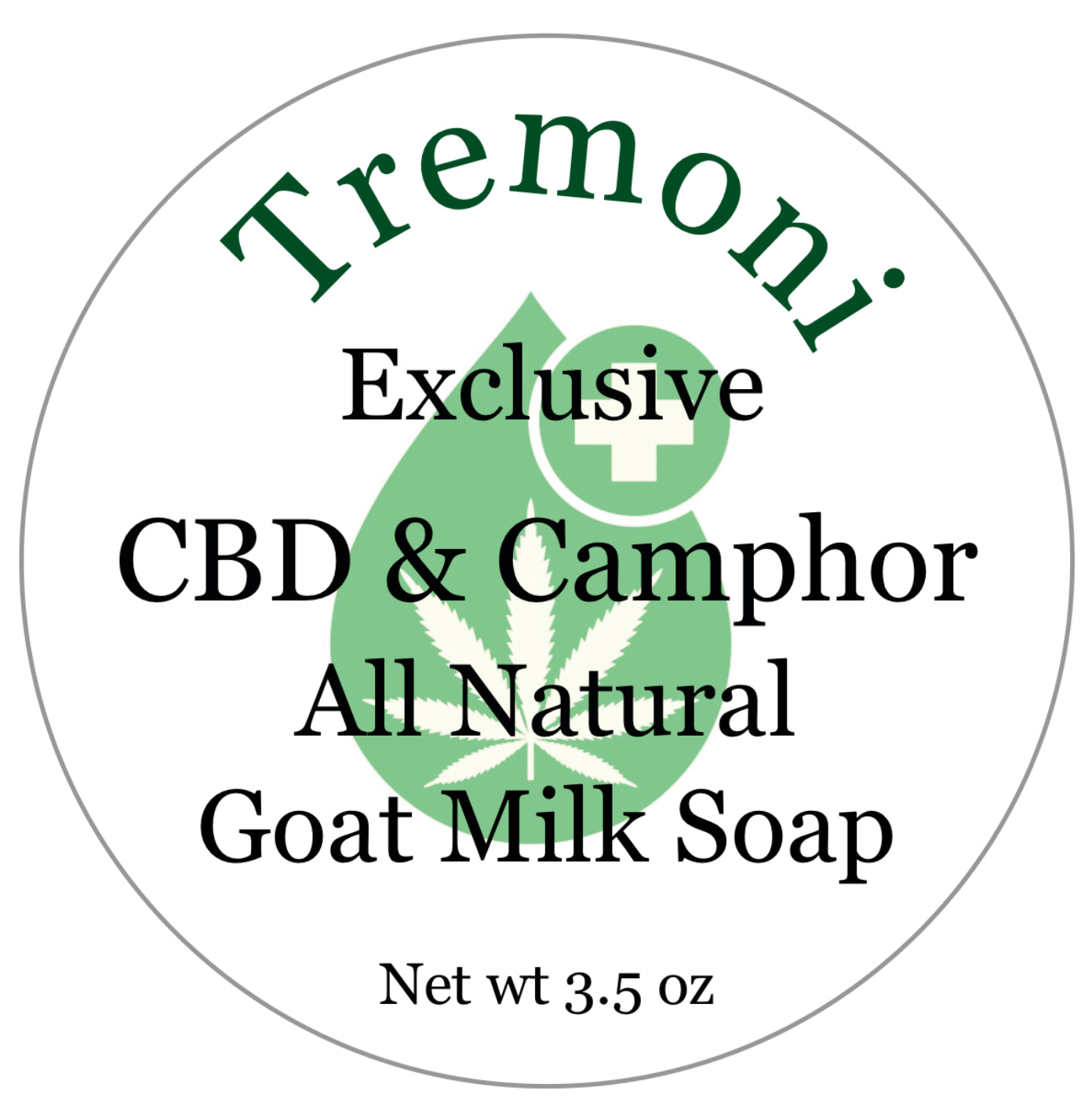 CBD with Cooling Camphor oil, Natural Raw Goat Milk Soap. BOX of 5 BARS!