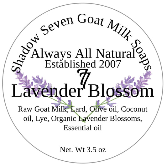 Lavender Blossoms Natural Goat Milk Soap Bar. BOX of 5 BARS!