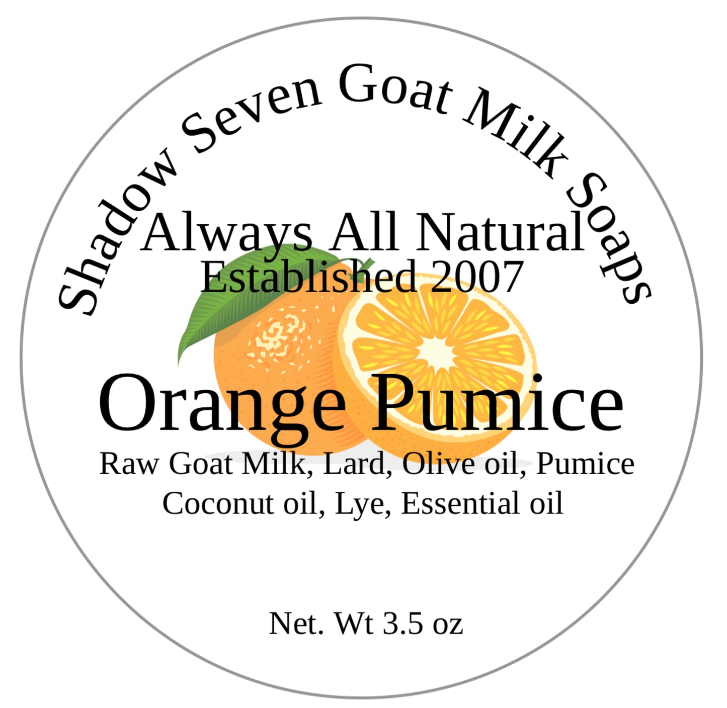 Orange Pumice, Natural Raw Goat Milk Soap. BOX of 5 BARS