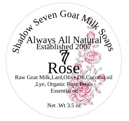 Rose Scented & Rose Petal Infused Natural Goat Milk Soap Bars. BOX OF 5 BARS!